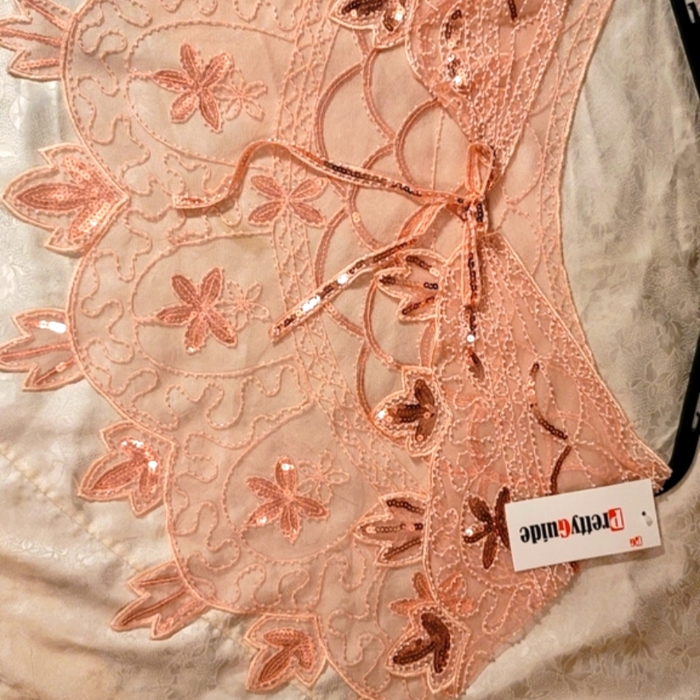 New Pretty Guide Sequined Shaw